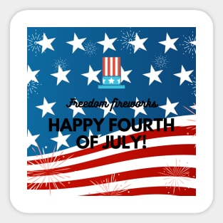 HAPPY FOURTH OF JULY Sticker